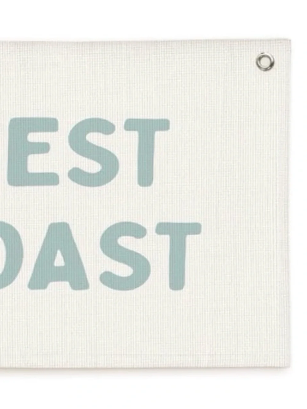 Coastal ‘WEST COAST’ Durable Canvas Pendant Banner Flag-BLUE WHITE